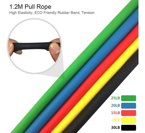 Bandas Elásticas Fitness, 100lbs Bandas De Resistencia Set,
