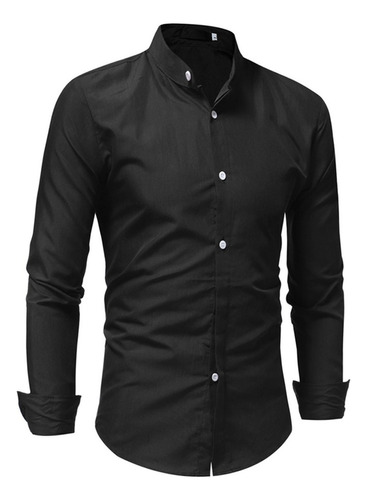 Camisa Hombre Slim Fit Strech Manga Larga