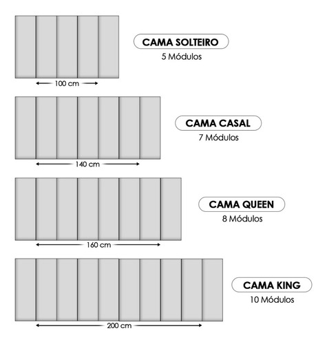 Cabeceira Kit 11 Módulos 20x100 Linha Premium Medida 2,2x100 Cor Veludo Terracota