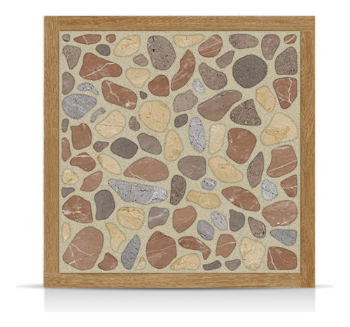 Ceramica 46x46 Pedregal Marron Relieve Allpa 1ra Piso