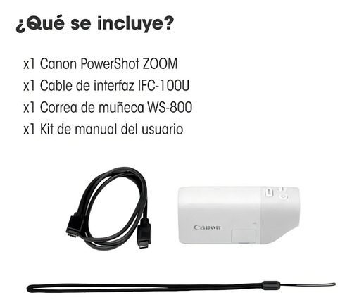 Canon PowerShot Zoom compacta color blanco