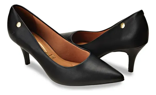 Sapato Scarpin Feminino Clássico Salto Médio Vizzano 15745 - Preto 01 36