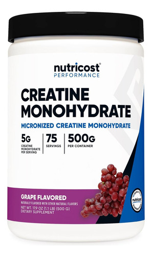 Nutricost Creatina Monohidratada Em Pó (uva, 500 Gramas) - S