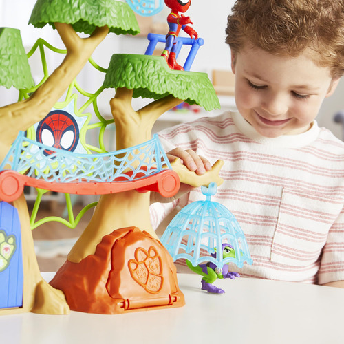 Playset Spidey E Seus Incríveis Amigos Marvel Dino-webs
