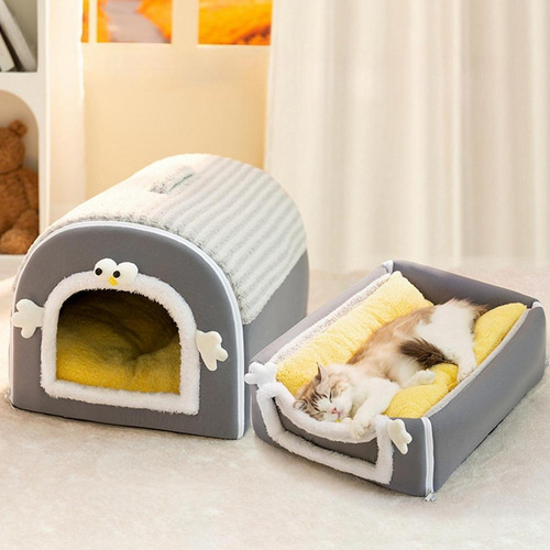 Casa Portátil Para Perros 2 En 1, Cama Para Perros Y M