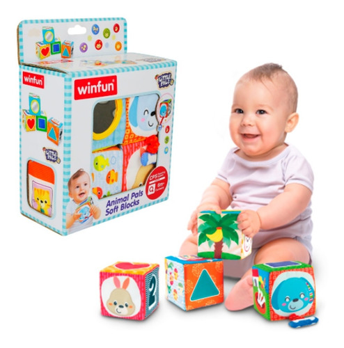Bloques Soft Para Bebés Cubos Apilables Sensoriales Winfun