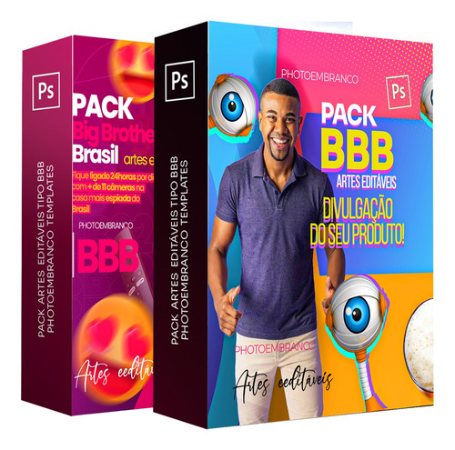 Pack 80 Big Brother Brasil, Artes Editáveis Photoshop Psd