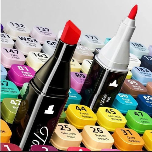 Caneta Touch 60 Cores Colorir Ponta Dupla Bobbie Goods