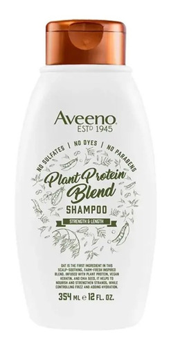 Shampoo Aveeno,proteína Vegetal,queratina Vegana,chía