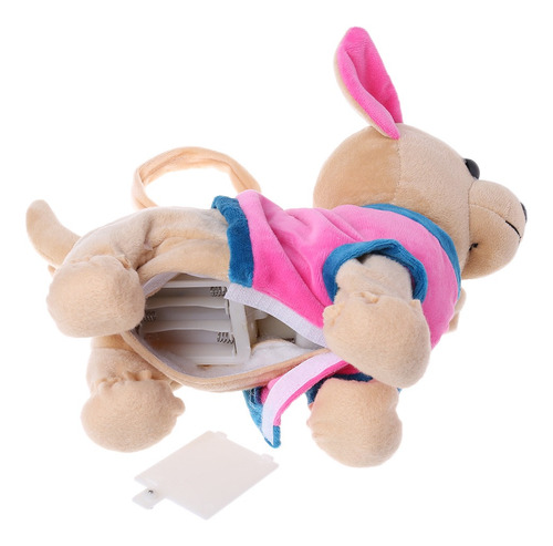 Eletrônico Pet Robot Dog Zipper Andando Canto