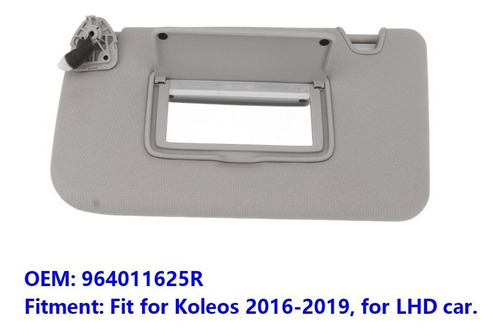 Visera Solar 964011625r For Renault Koleos 2007-2016 Lhd