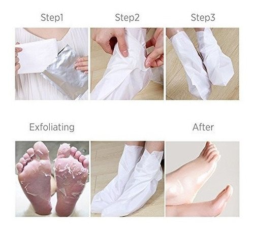 2 Par De Patas Peeling Exfoliante Máscara Para Los Pies Su