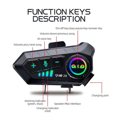 Intercomunicadores Para Moto 2x Ipx6