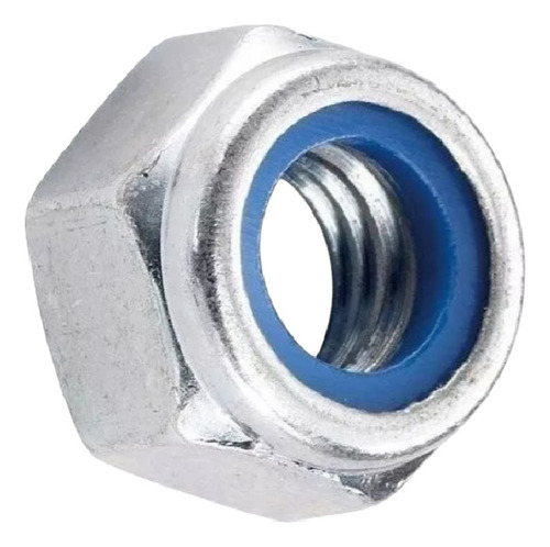 Tuerca Hexagonal De Seguridad Zinc 10mm Paso 1 X 5 Unid.