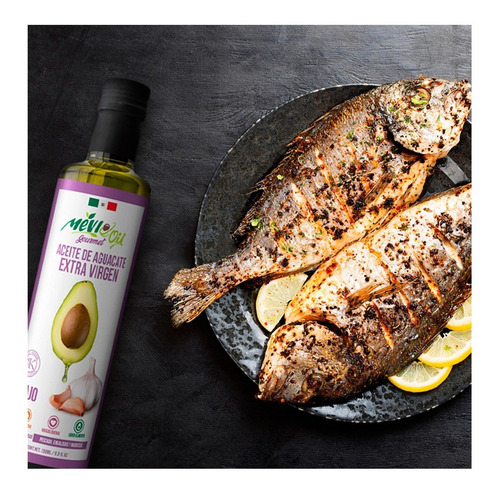 Mevi Oil Aceite Extra Virgen De Aguacate Sabor Ajo 250ml 2pz