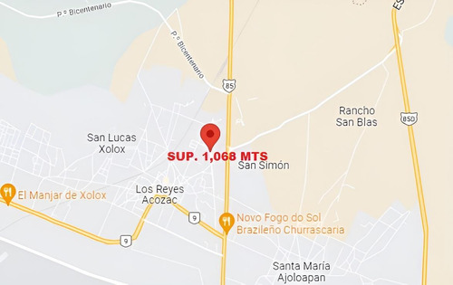 Terreno En Renta En Los Reyes Acozac, Tecámac, Edo. Méx. Sup. 1068 M2