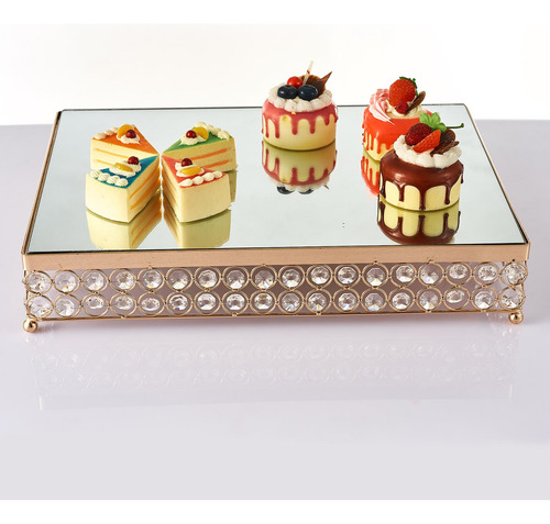 Pastel De Boda Soporte Metal Cristal Postre Cupcake L
