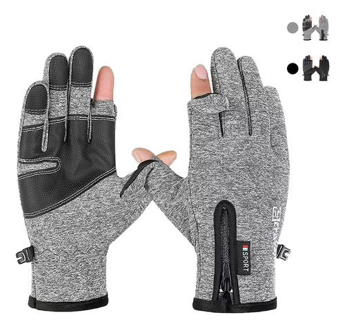 Guantes De Térmicos Para Pantalla Táctil Para Moto/bicicleta Color Gris Talla XL