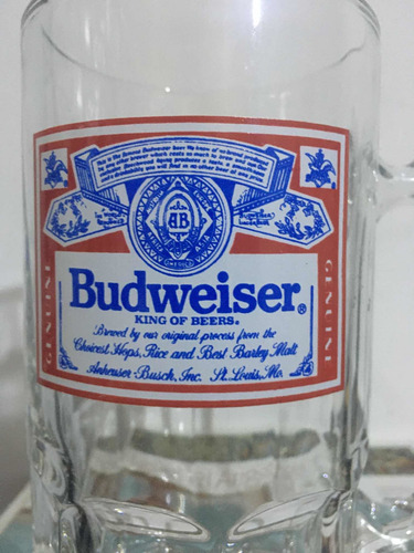 Jarra Budweiser De 20cm Original Grande Caj(91)