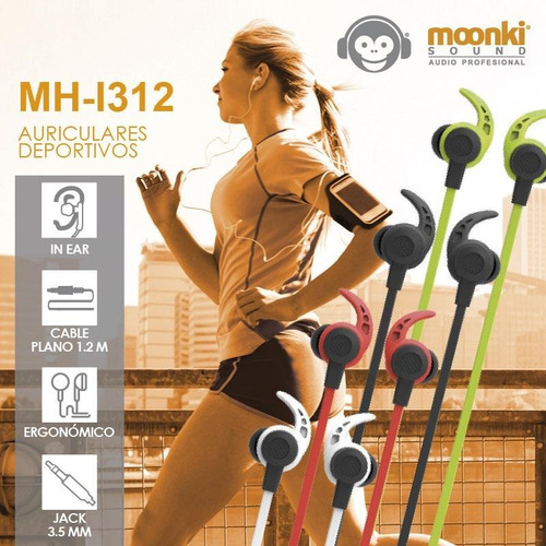 Imagen 2 de 2 de Auricular In Ear Moonki Sound Mh-i312 Blanco