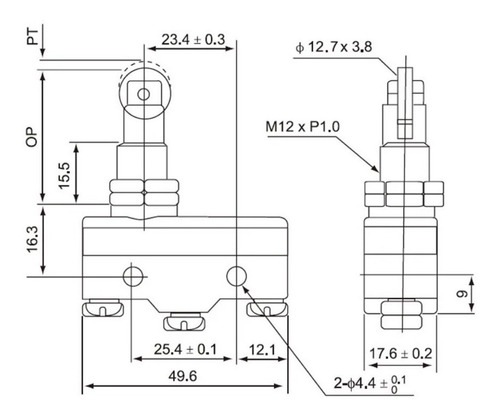 Imagen 4 de 4 de Cm-1308 Cntd Microswitch 1nc+1no Rodaja