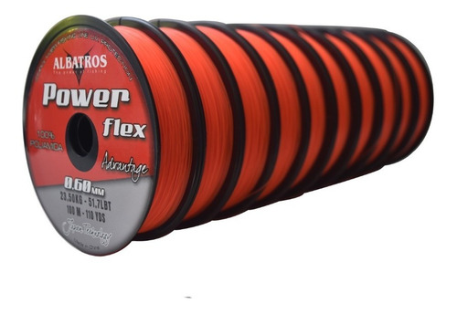 Tanza Nylon Power Flex 0,80mm Caja X 10 Carreteles