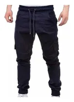 Comprar Jogger Cargo Pantalones Hombre Casual Gabardina Premium Hard