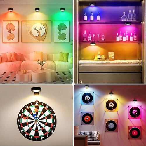 Conjunto De 4 Luzes Led Para Quadros - Com Controle Remoto