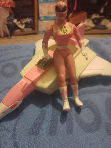 Figura Pink Ranger Con Nave Vintage (Usado)
