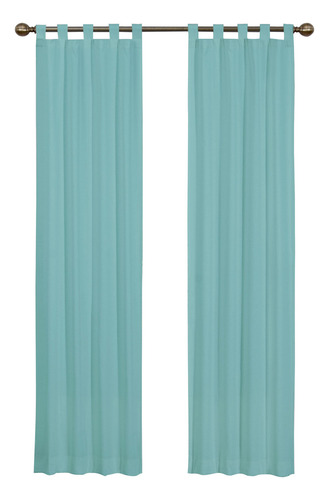 Cortinas Decorativas Modernas 2 Paneles 76 X 241 Cm Índigo