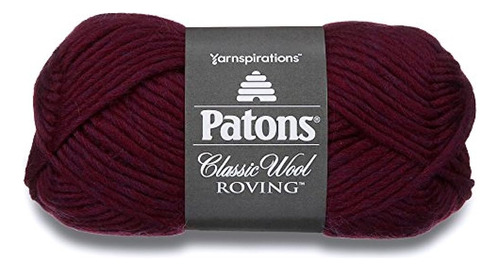 Patons Classic Lana Roving Yarn, 3.5 Oz, Ciruela, 1 Bola