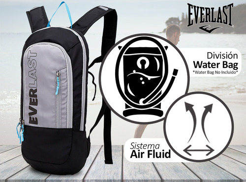 Imagen 4 de 10 de Mochila Everlast Running Liviana Trekking Deporte Diseño New