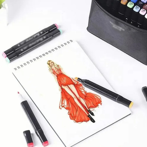 Set De Dibujo Con 48 Rotuladores De Colores