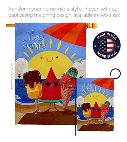 Colección De Adornos Summer Buddy Garden House Bandera Set D