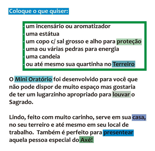 Imagem 3 de 8 de Ofá De Oxóssi - Oratório De Parede - Umbanda Candomblé - Mdf