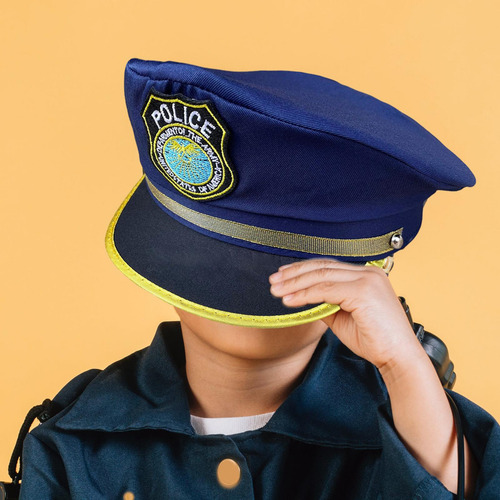 Gorro De Policía Para Niños, Sombrero De Oficial, Tocado,