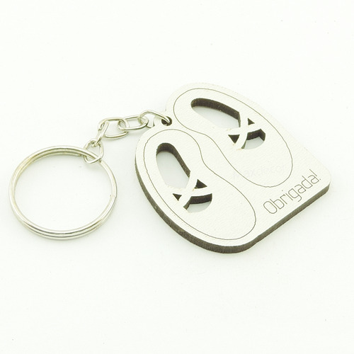 30 Chaveiros Personalizados Mdf - Sapatilhas - Inf-099b