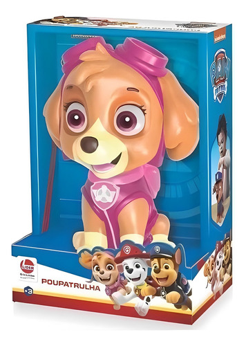 Boneca Skye Patrulha Canina Cofre Vínil 2972 - Líder