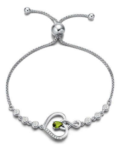 Agvana August Birthstone Jewelry Pulsera De Peridoto Para Mu