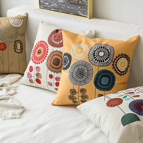 Gv Pacote Com 4 Capas De Almofada De Linho E Algodão 45 X