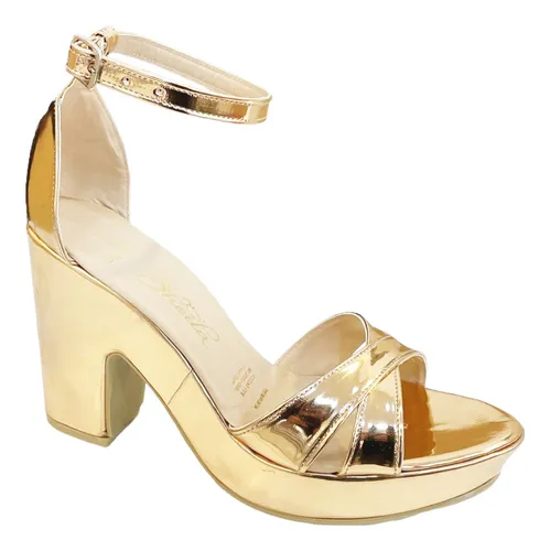 Zapatillas Plataforma Sheila Oro 10 Cm C modas Fiesta