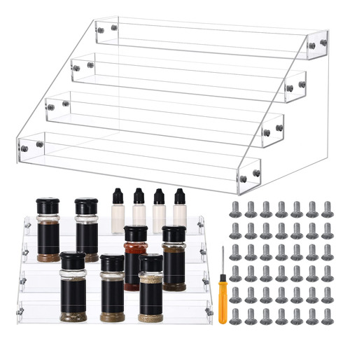 2 Estante Especia Escalonado Acrilico Para 4 Nivel Vertical