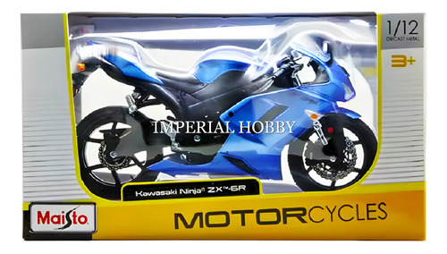 Kawasaki Ninja Zx-6r - Azul Moto Maisto 1/12 Azul