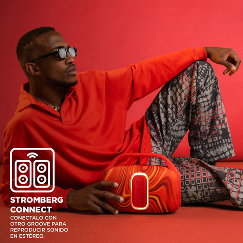 Parlante Portatil Boombox Stromberg Groove Bluetooth Ipx4 Fm Color Rojo - Excelente (Reacondicionado)