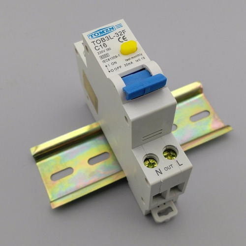 Disyuntor Dr Ddr compacto de 2 polos de 18 mm, 10 A, 6 ka, 30 mA