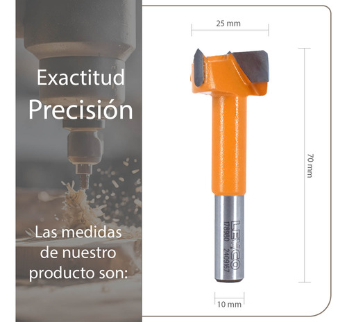 Broca Brisagra Acero Tugnsteno Izquierda 25x70mm Aitertools