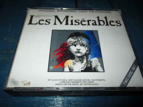 2 Cds Les Miserables Broadway Cast Fat Box Usa 33a
