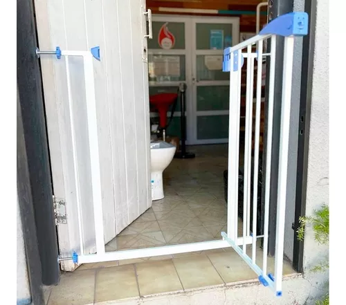 Puerta De Seguridad Niños Bebe Metalica Extensible Escalera*