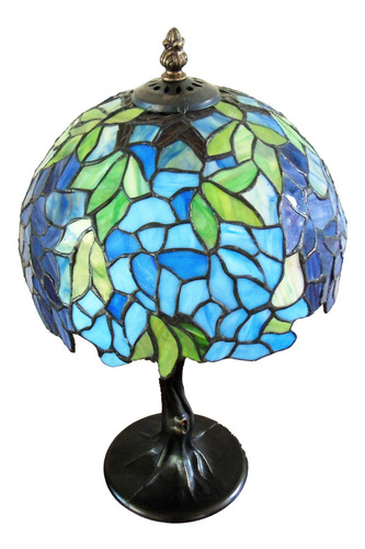 C&h Lámpara De Buro Tiffany, Cascada De Flores Tonos Azules
