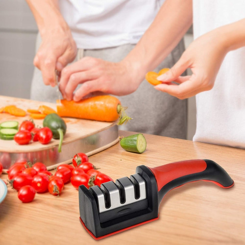 Imagen 4 de 8 de Afilador De Cuchillos De Cocina, Practico Perfecto Portatil